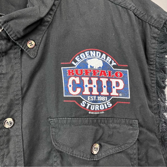 🔥Hot Leathers🔥 Buffalo Chip Sturgis 100% Cotton Sleeveless Shirt Size  3XL - Picture 3 of 5